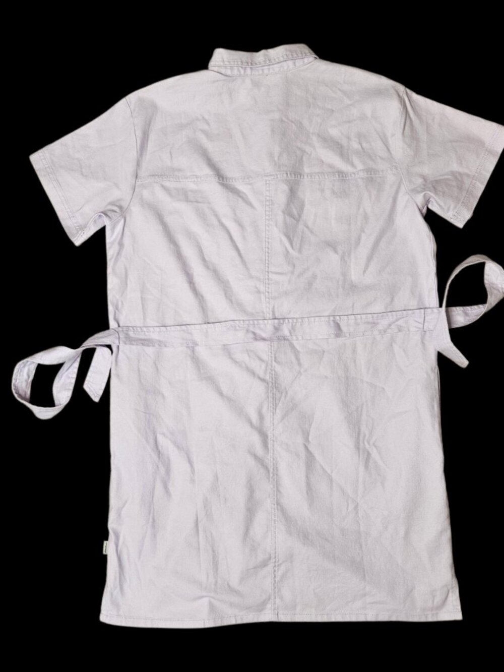 NWT EDDIE BAUER EB Hemplify Utility SS Dress Women's L Lavender Mist Hemp Blend - Picture 3 of 10